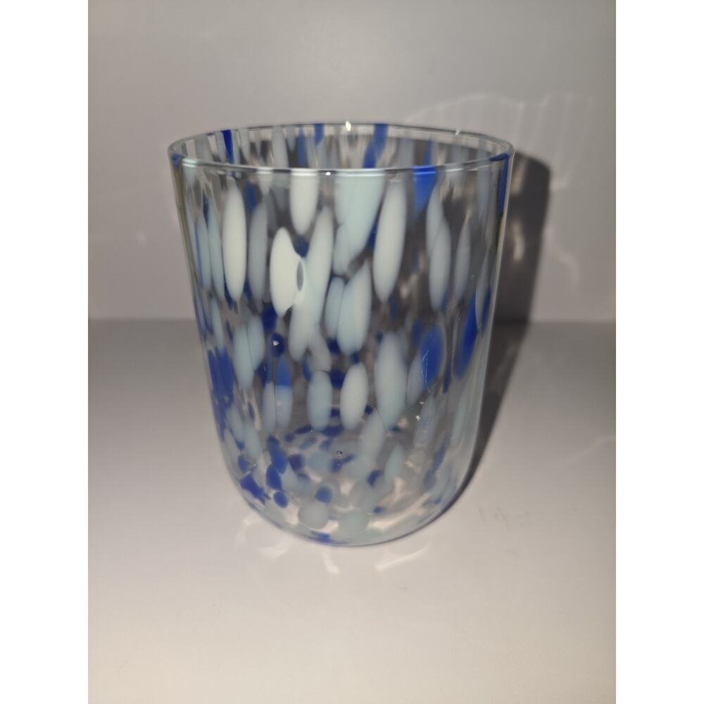 Madison Home 12.9 fl oz Tortoise Double Old Fashioned Glass Blue Blown Glass - Picture 5 of 6